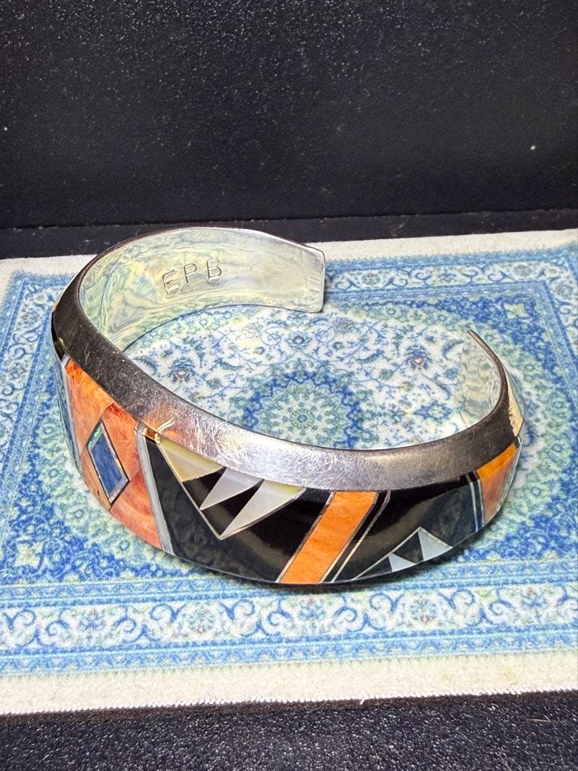 EPB インレイバングル　エドワード&パトリシアビセンティ　インディアンジュエリ