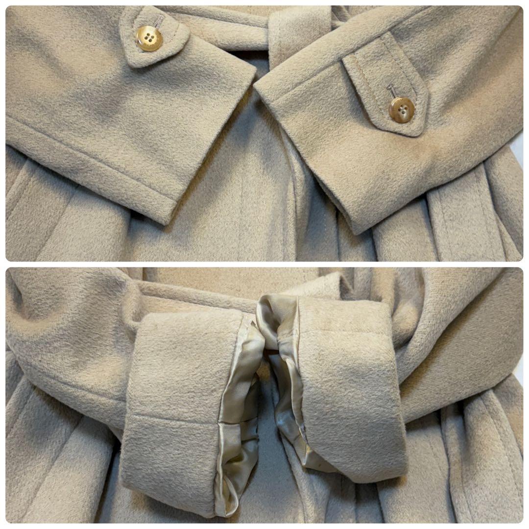 バーバリーロンドン　アンゴラ混　ステンカラーコート　38 茶色　ノバチェック　1