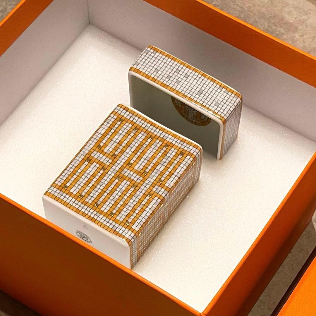 新品・未使用　エルメス　モザイク　ヴァンキャトル　ゴールド　ボックス　小物入れ