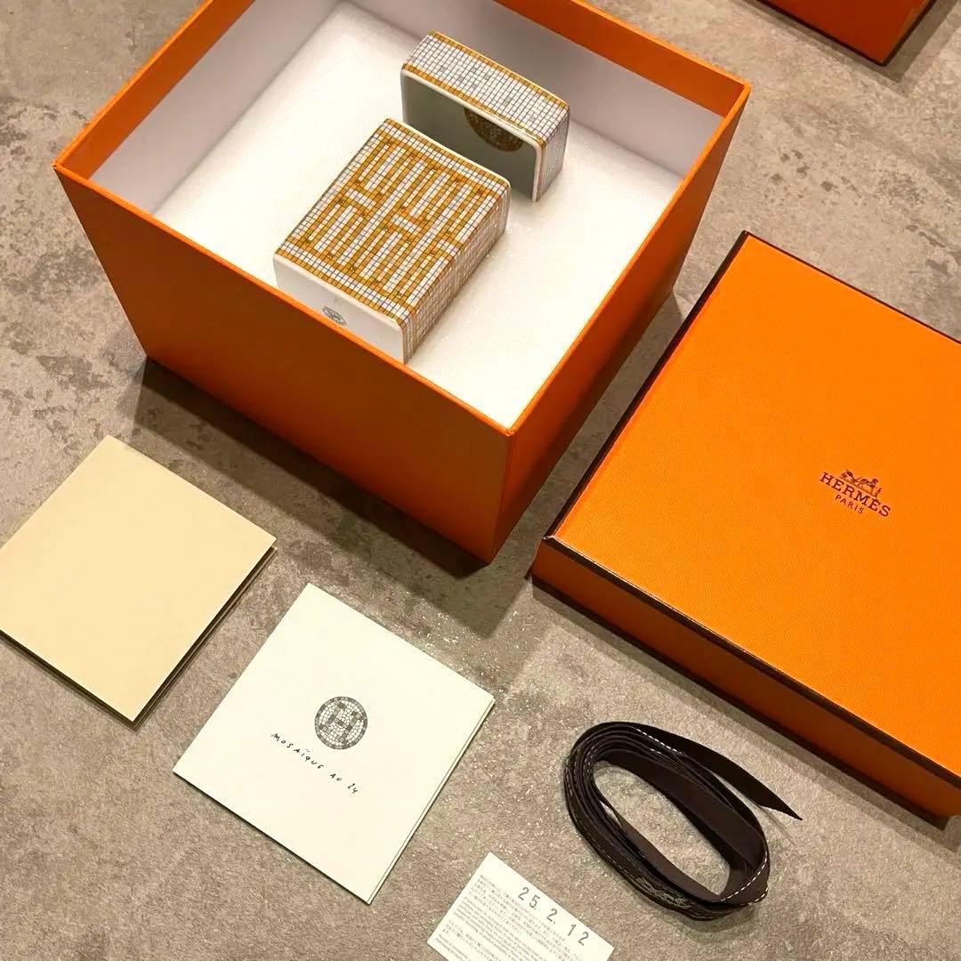 新品・未使用　エルメス　モザイク　ヴァンキャトル　ゴールド　ボックス　小物入れ