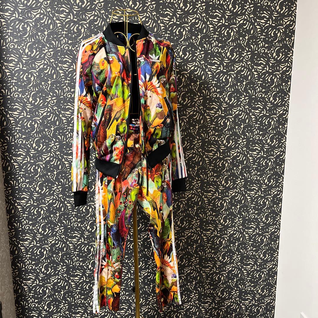 たらこ‼️adidas カラフル鳥プリント ジャージセット