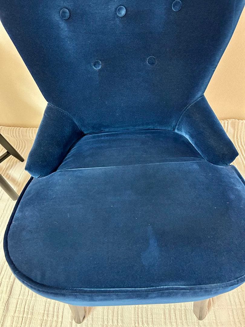 美品 IKEA REMSTA 1人用ソファ　ネイビー　＊ひとりカフェ　インテリア