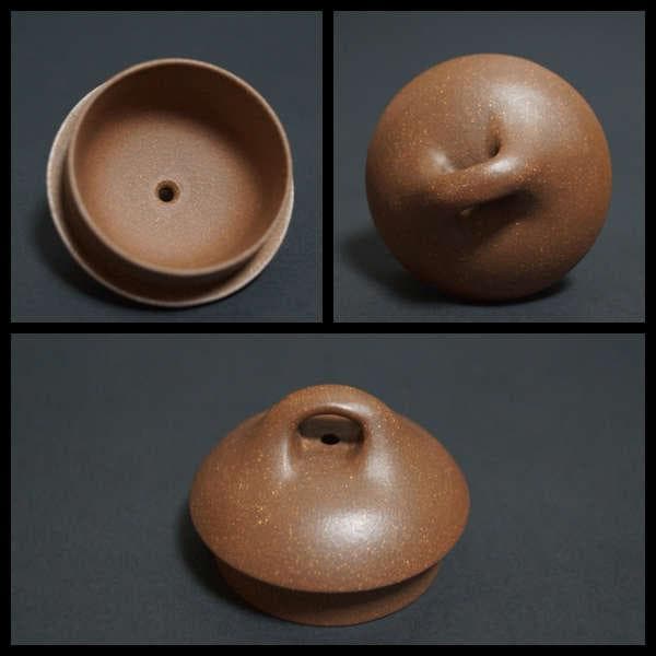 中国宜興 清 名家 浙寧玉成窯造 款 細工彫り『春水巻石文』 造形紫砂壺 急須