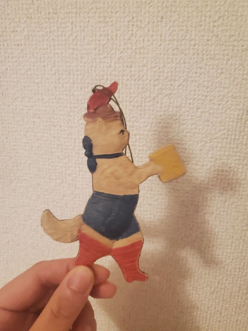 オーナメント　長靴をはいた猫　ヴィンテージ　　北欧　アンティーク