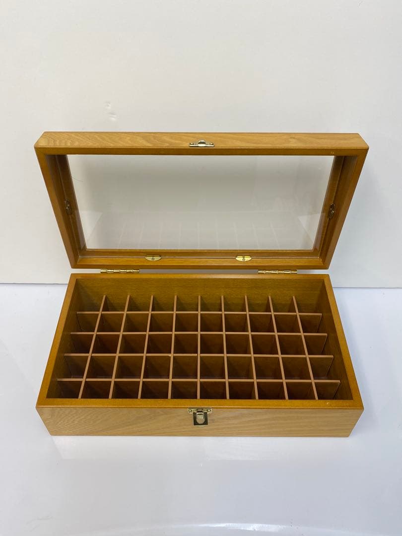 doTERRA 木製ガラス蓋付き エッセンシャルオイル瓶50本収納 ボックス