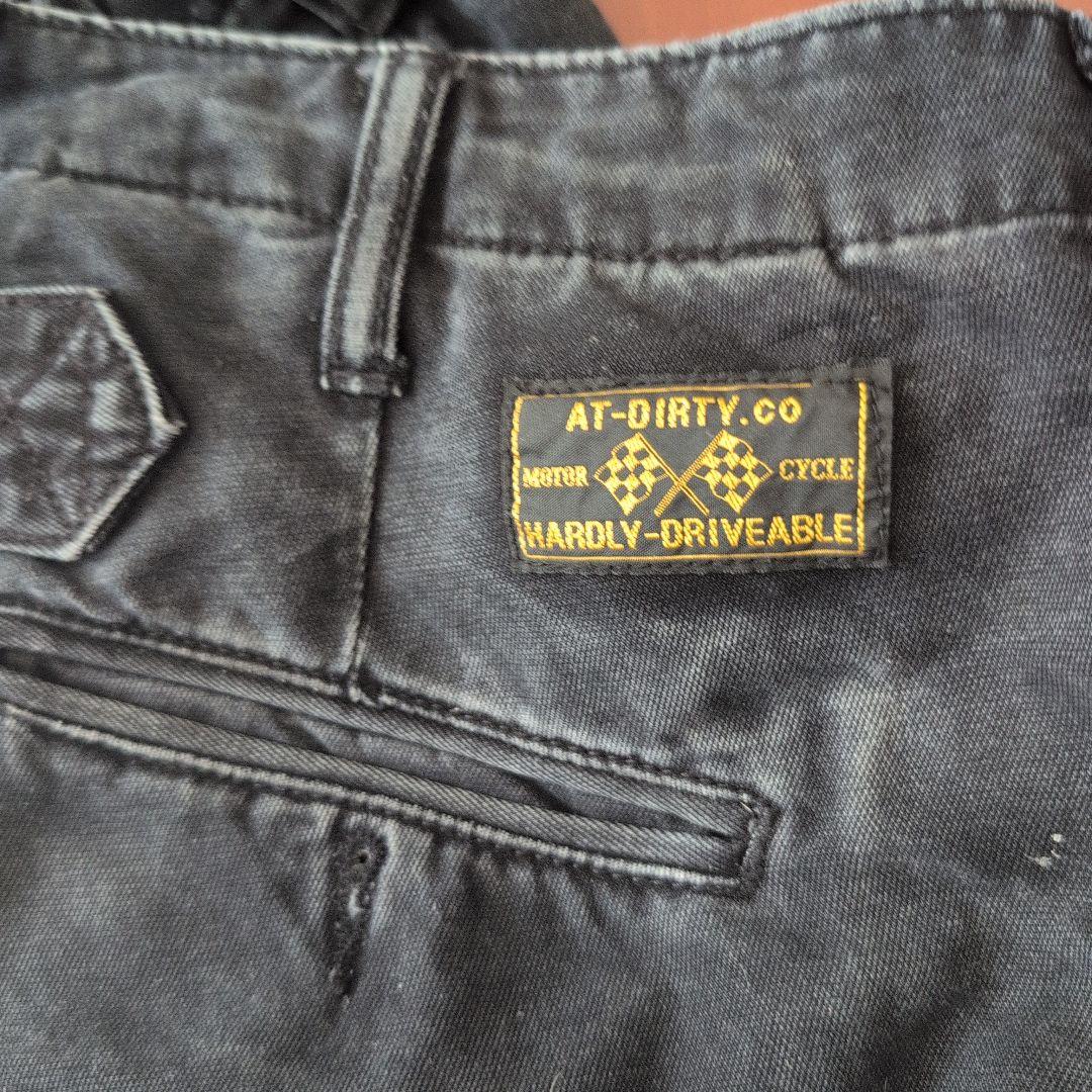 AT-DIRTY.CO ブラックジョッパーズパンツ