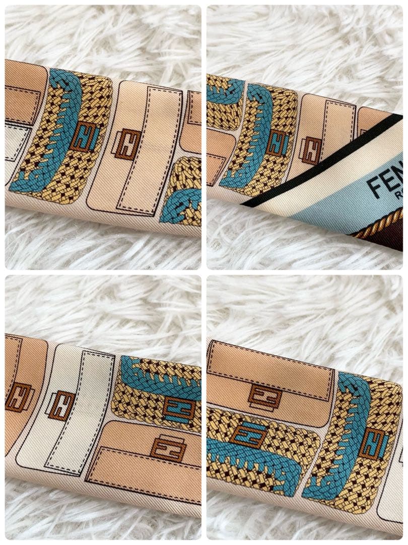 FENDI　フェンディ　マンマバケット柄　ラッピー　FFロゴ　ズッカ　スカーフ