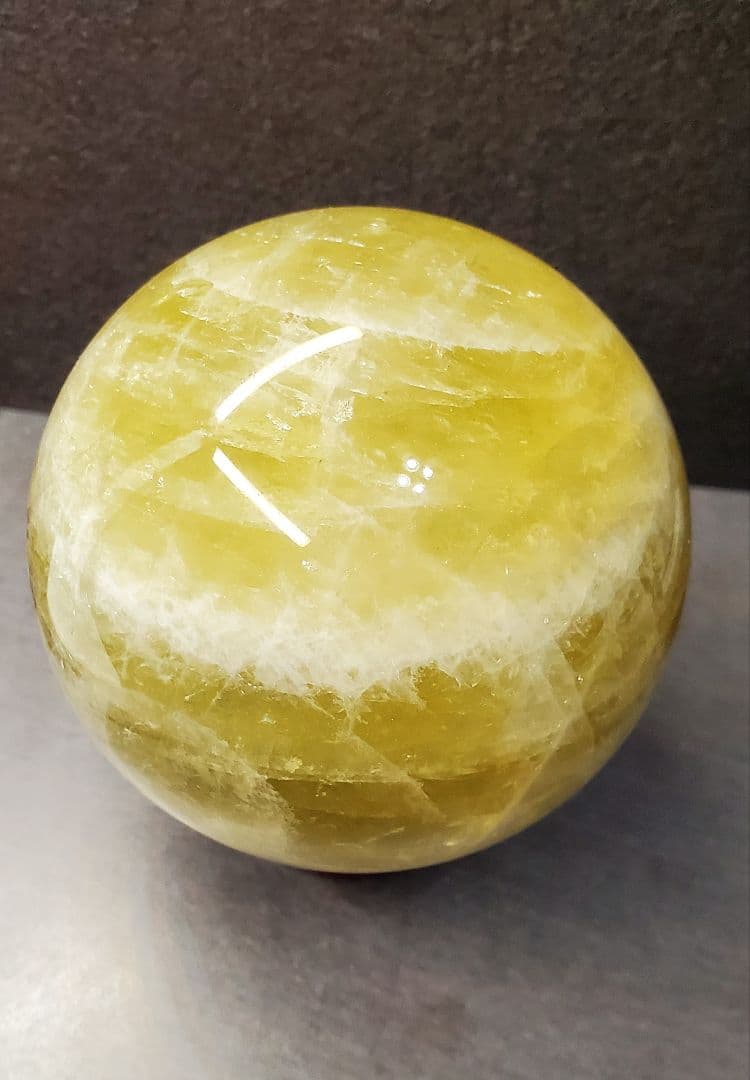 1.2kg　96mm　シトリン ファントム　クォーツ　虹入り　非加熱品