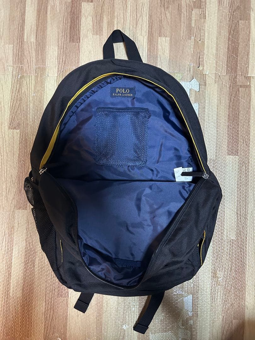 未使用　ポロ　ラルフ ローレン バッグパック　リュック　黒　黄色