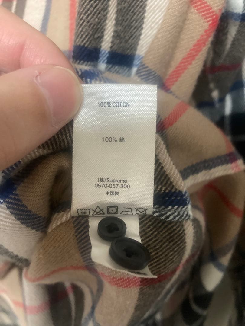 トップス supreme flannel tartan shirt