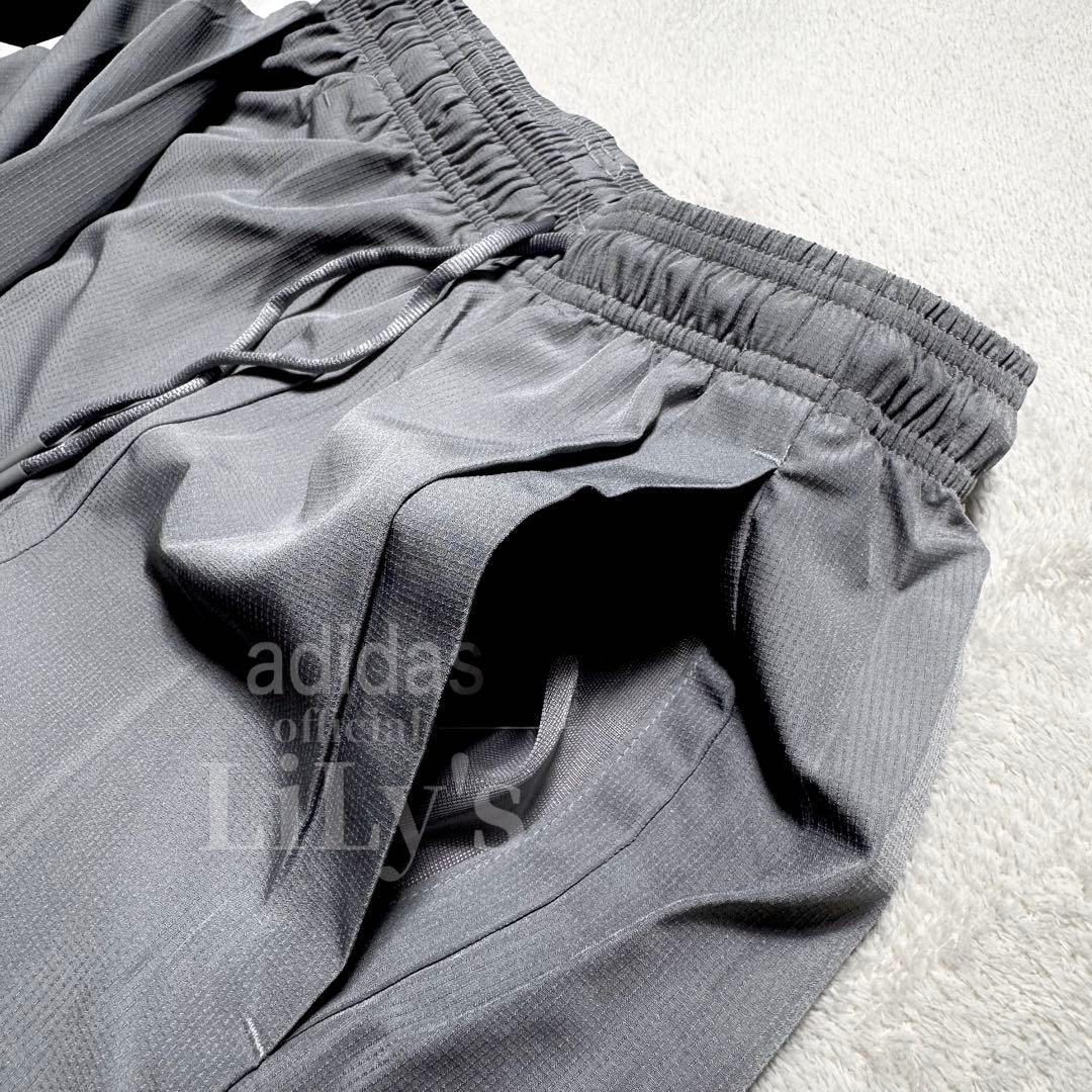 【２ＸＬサイズ】adidas上下セットアップ　グレーブラック　ウーブン　ウインド