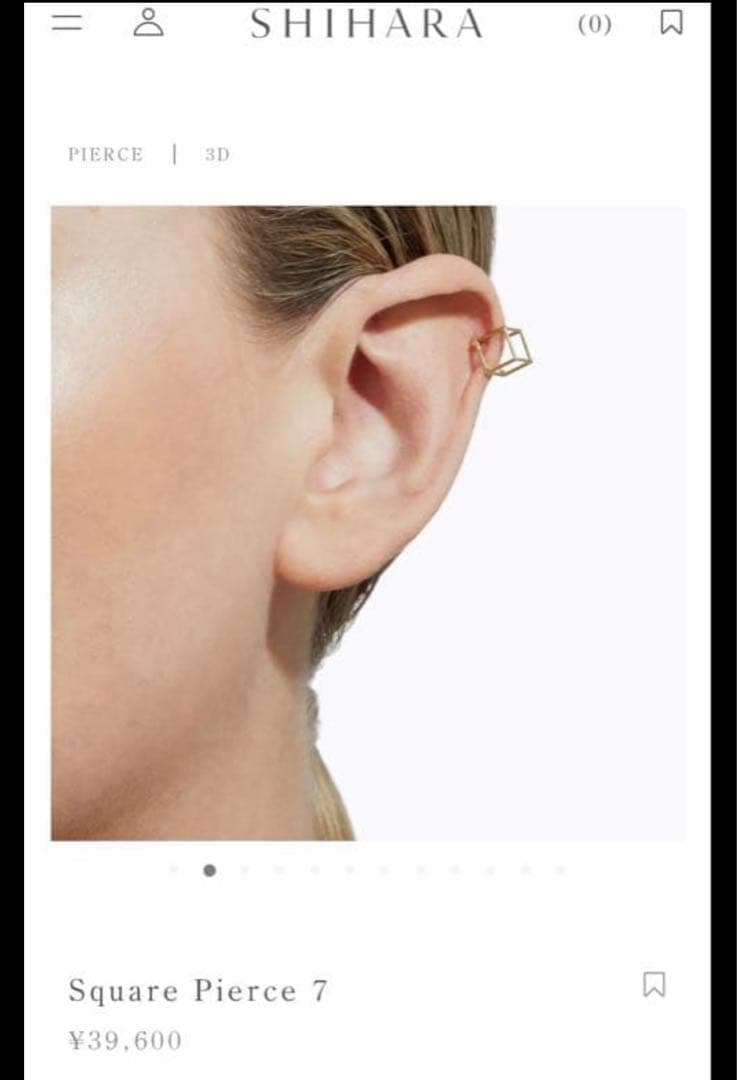 SHIHARA スクエアピアス SQUARE PIERCER 7
