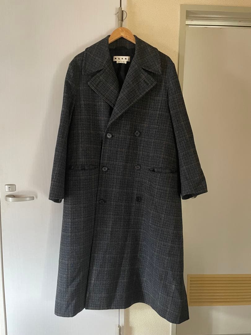 MARNI マルニ　ダブルチェスターコート　チェック 46 祐真　uomo掲載