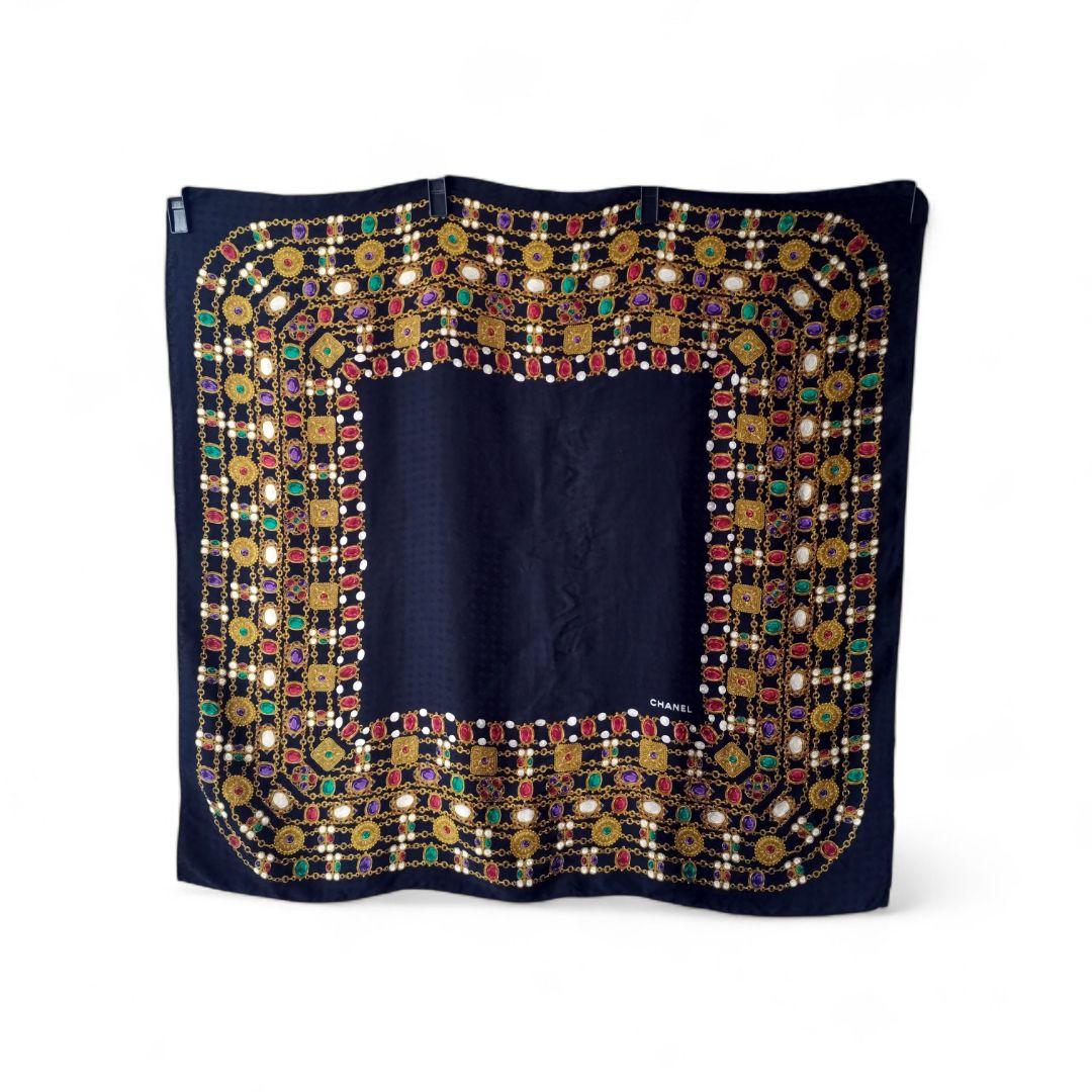 シャネル　CHANEL　シルクスカーフ　ヴィンテージ
