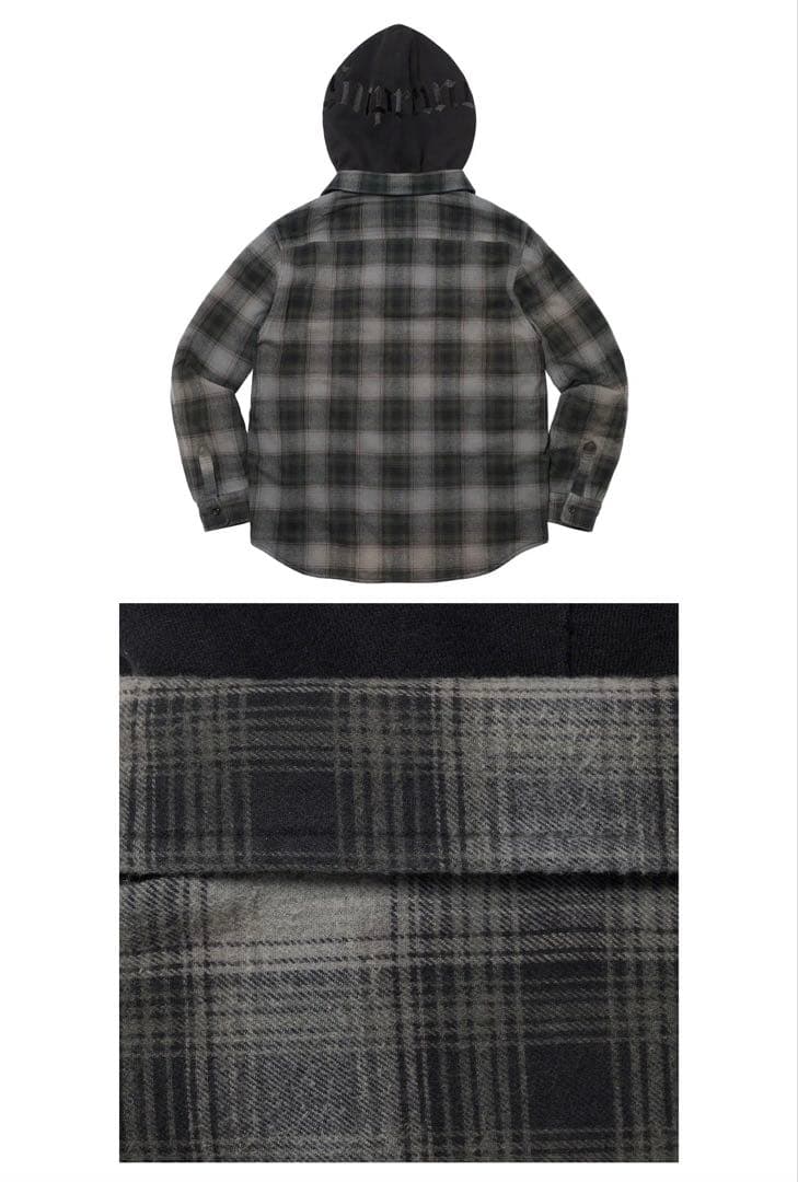 ジャケット・アウター supreme 21F/W Hooded Flannel Zip Up Shir