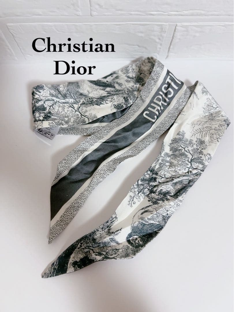 クリスチャンディオール　ChristianDior バンダナ　 ミッツァ　グレー
