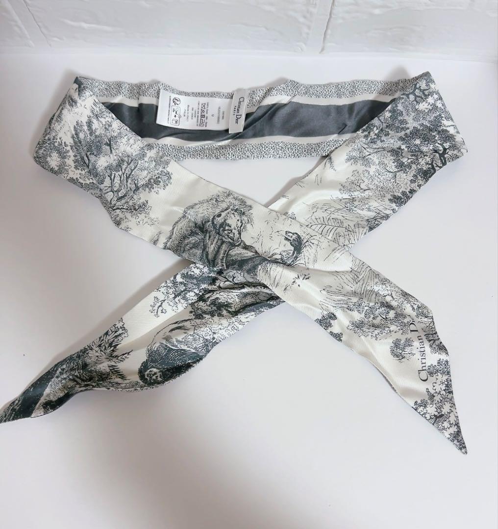 クリスチャンディオール　ChristianDior バンダナ　 ミッツァ　グレー