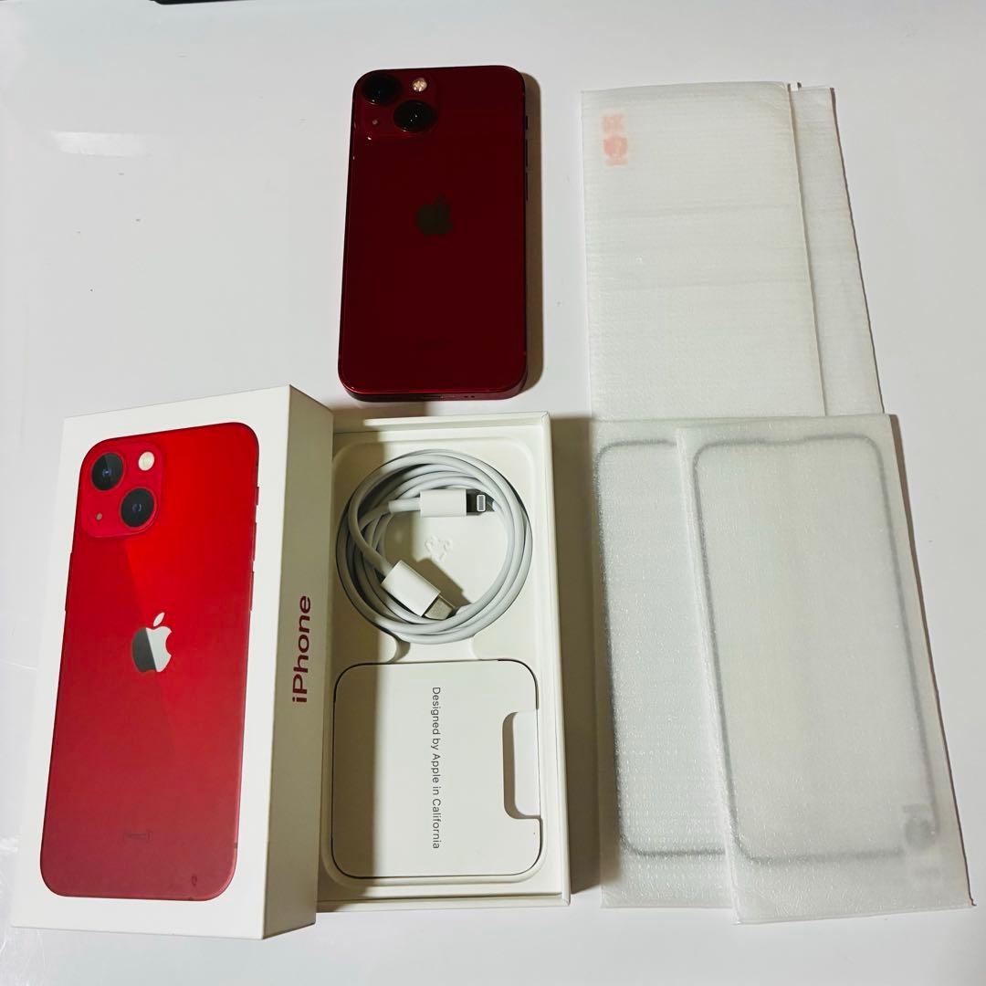 【美品】Apple iPhone 13 mini 128GB ガラスフィルム