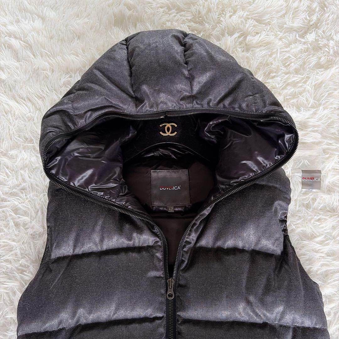 美品【ディベティカ】ウールダウンベスト FEBEDUE ダークグレー 42サイズ