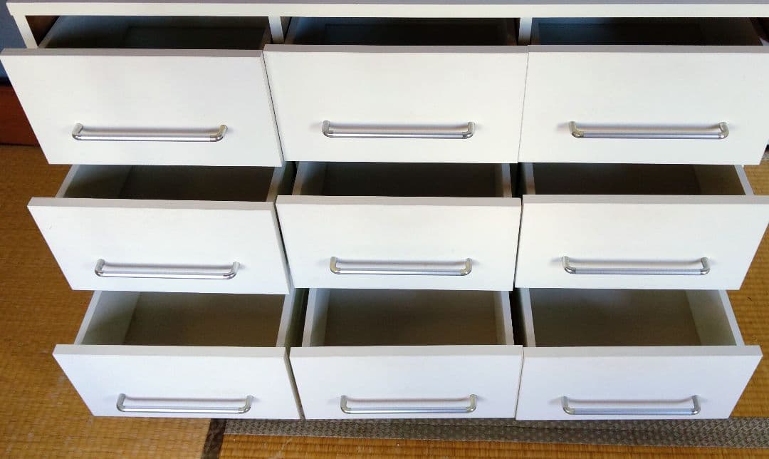 ホワイト 木製チェスト