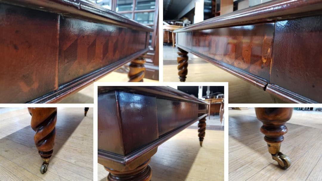 i51　アンティーク　スペイン製　真鍮　ツイストレッグ　センターテーブル