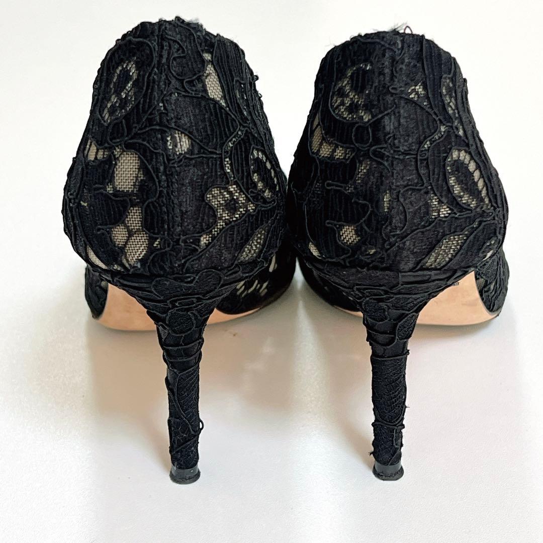 【ちいちゃん】DOLCE&GABBANA パンプス 35 1/2レース 黒