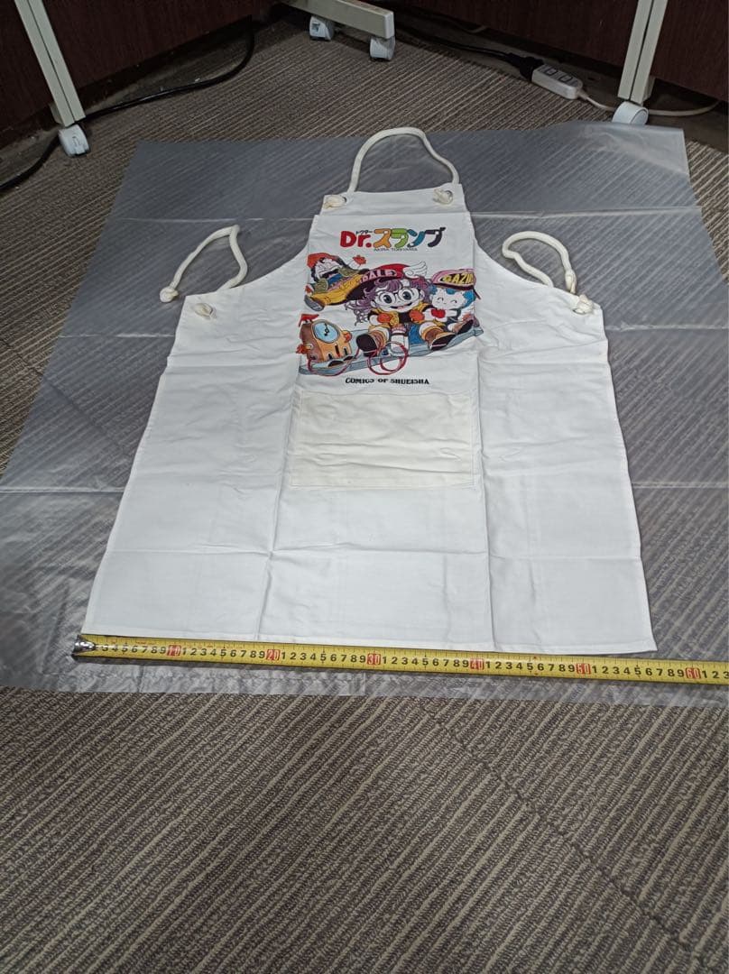 八6657【未使用品】Dr.スランプ アラレちゃん エプロン 寸法写真参照