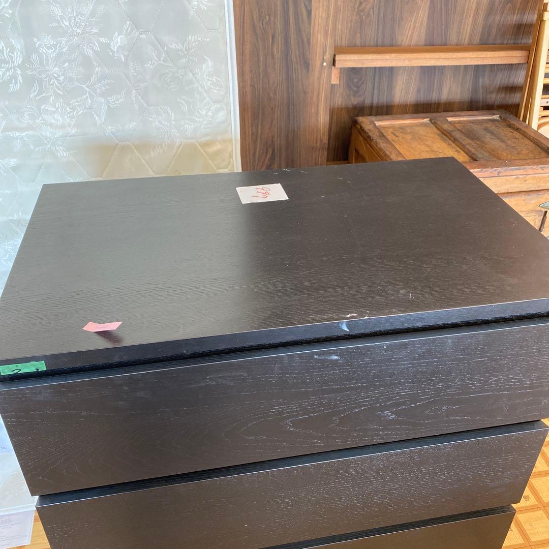 ダークブラウン 4段チェスト