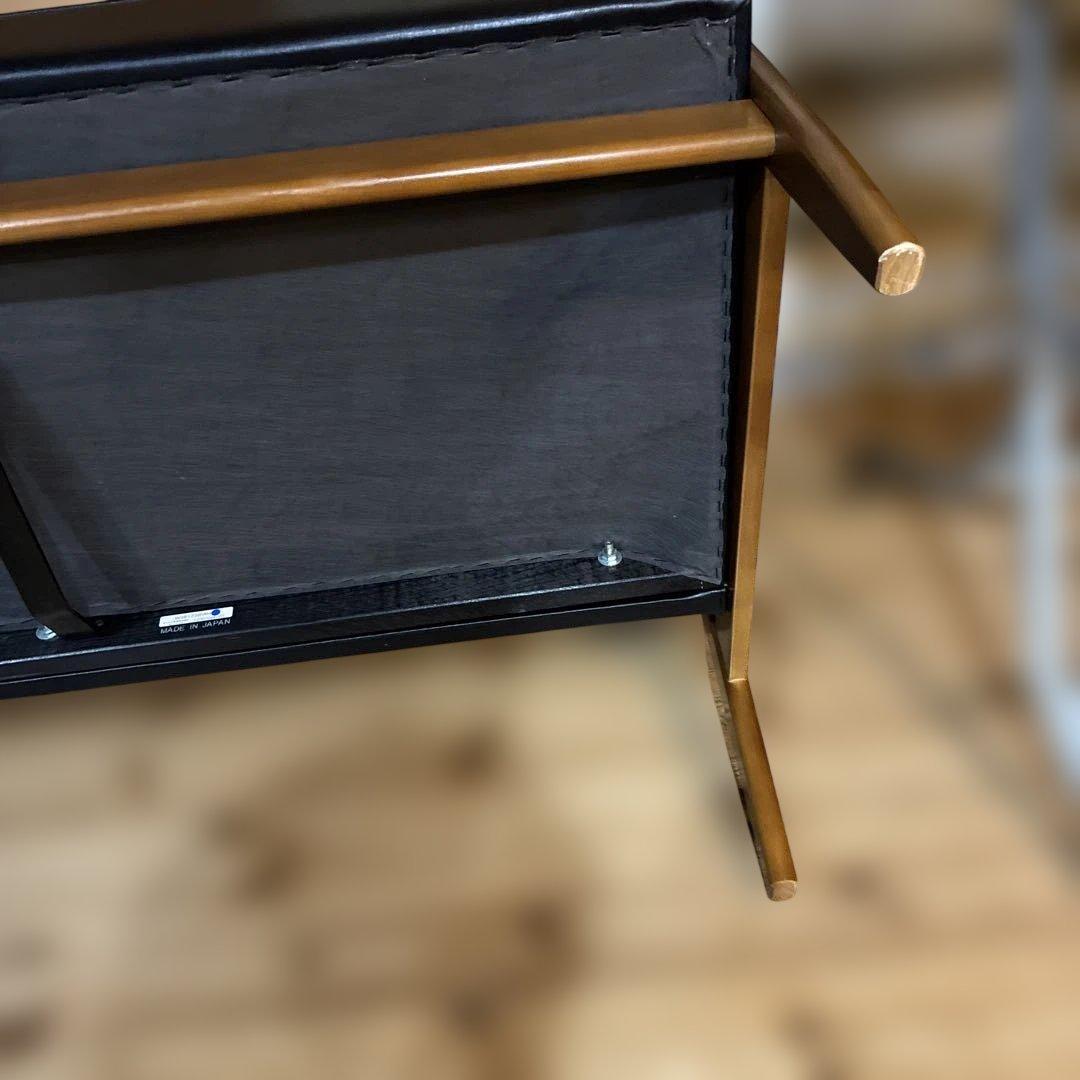 カリモク　2人掛けソファ　ブラック　FURNITURE