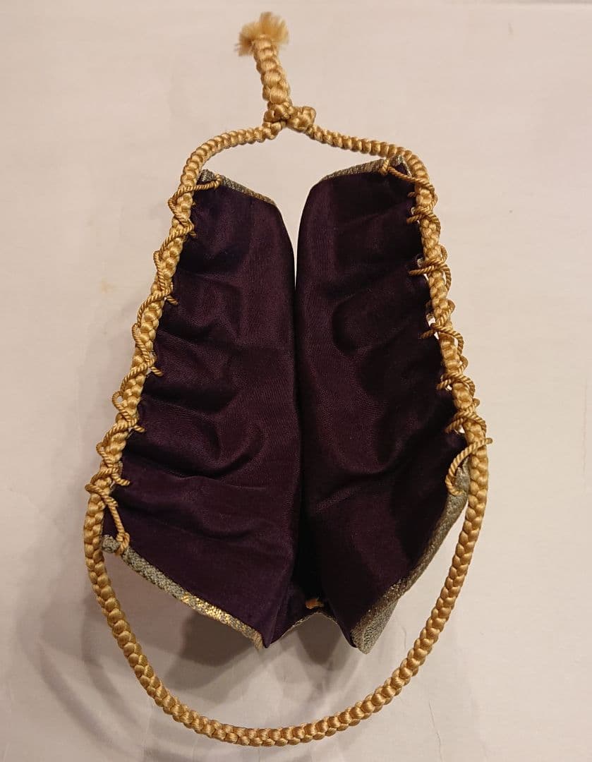 茶道具 織部 耳付 茶入 2代山口錠鐵 仕覆 共箱