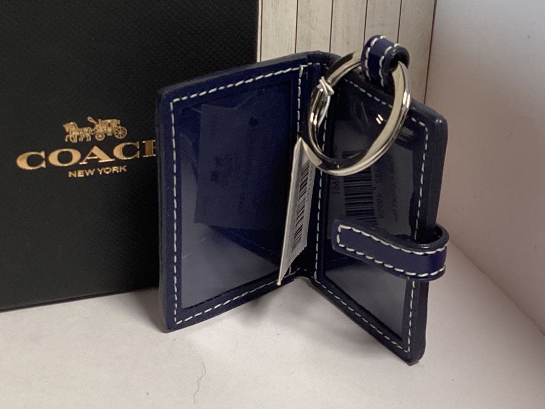未使用タグ付コーチCOACH POP 写真手帳キーリング付きフォトフレーム本物