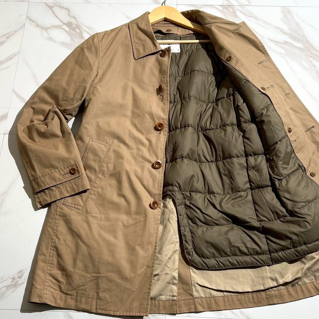 MHL. ダウンライナー付 ステンカラーコート 2way ベージュ コットン