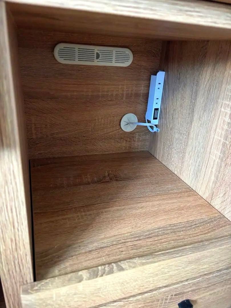 木目調レンジボード・収納棚80