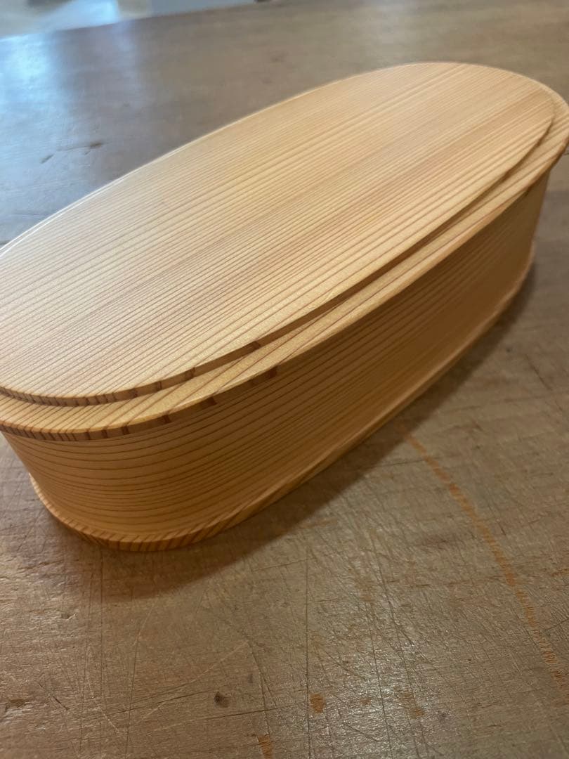 値下げしました 栗久 曲げわっぱ2段弁当箱 美品