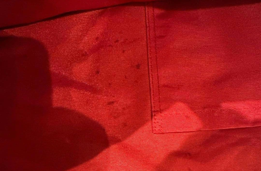 ファミリアショー　赤チェック　レザー バッグ　 familiar