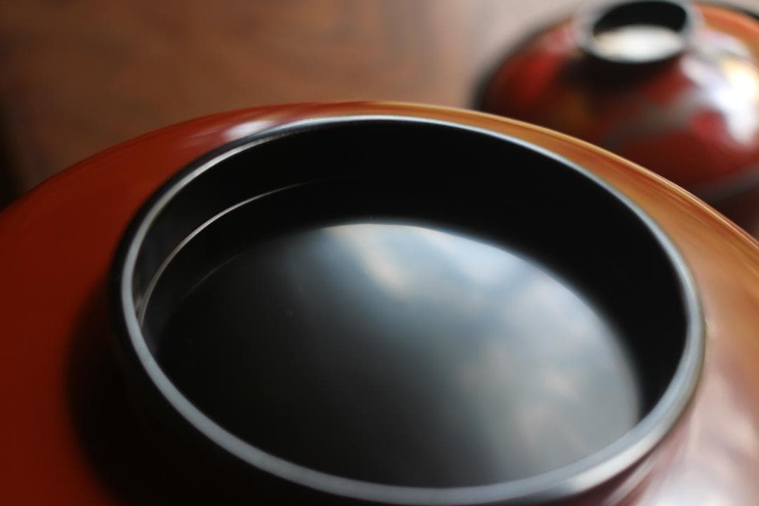 デッドストック！上質朱漆に極上鳳凰蒔絵の大平椀2点（検輪島塗蒔絵椀煮物椀雑煮椀