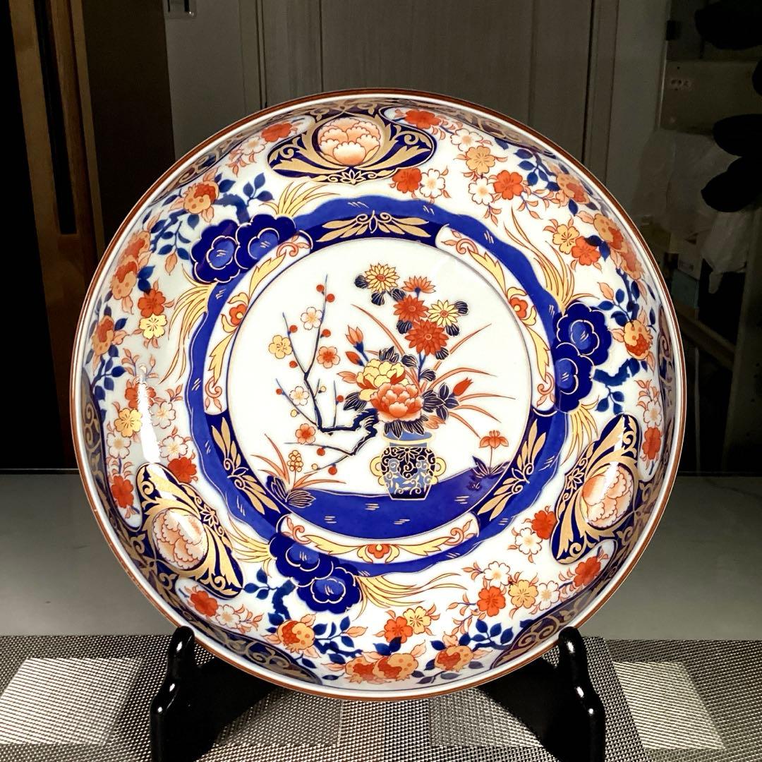 前畑陶器　『角福』　金彩　大鉢　(浅鉢)