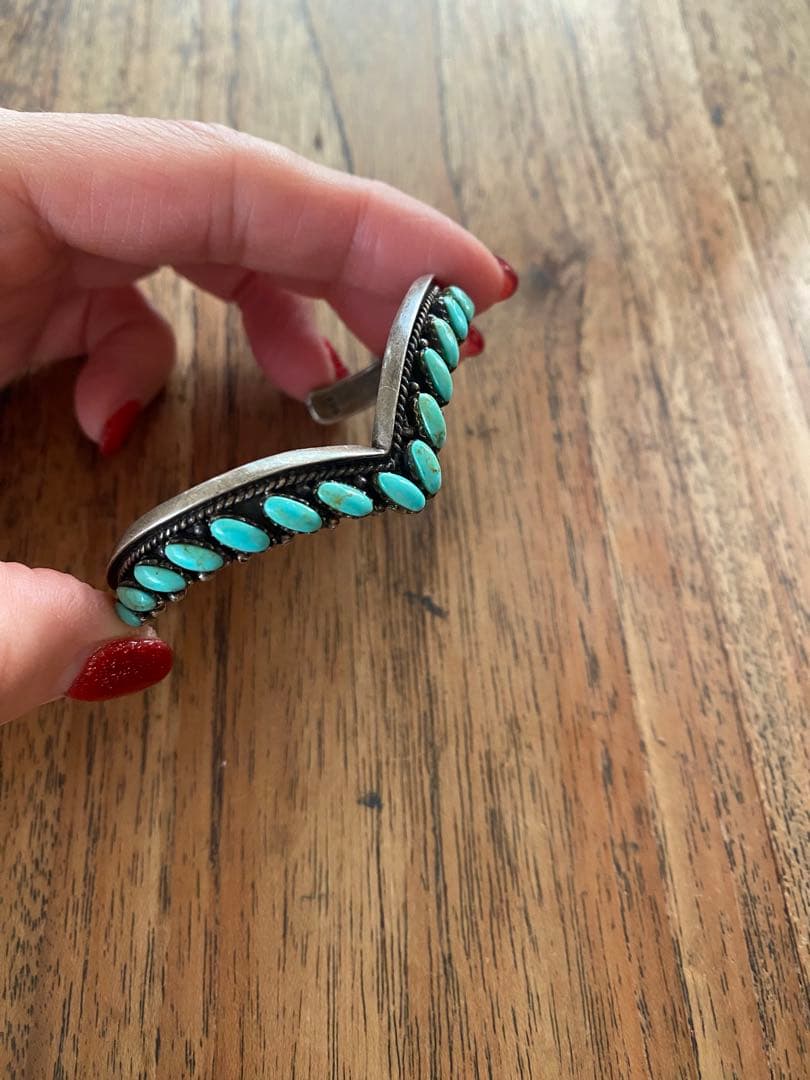 Navajo.zuni ターコイズバングル