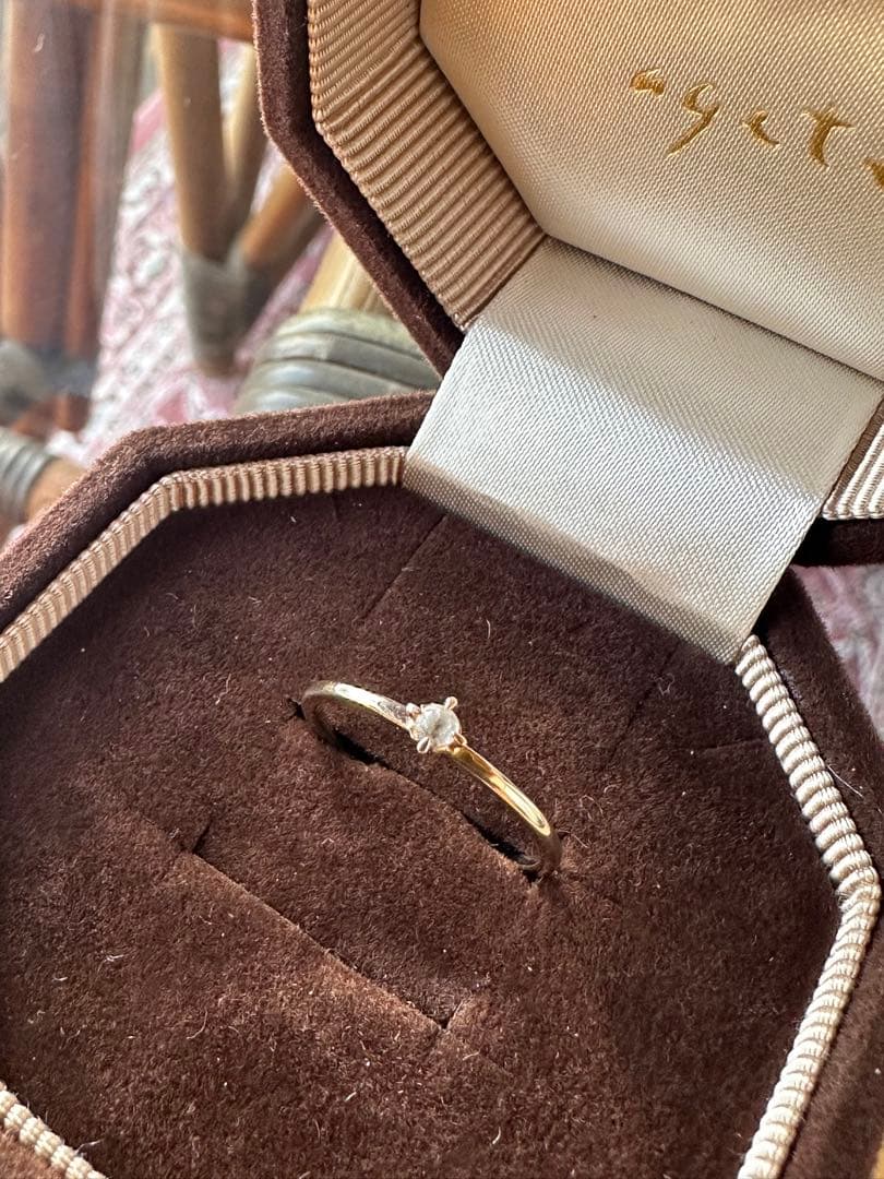 agete K10 ホワイトトパーズ リング