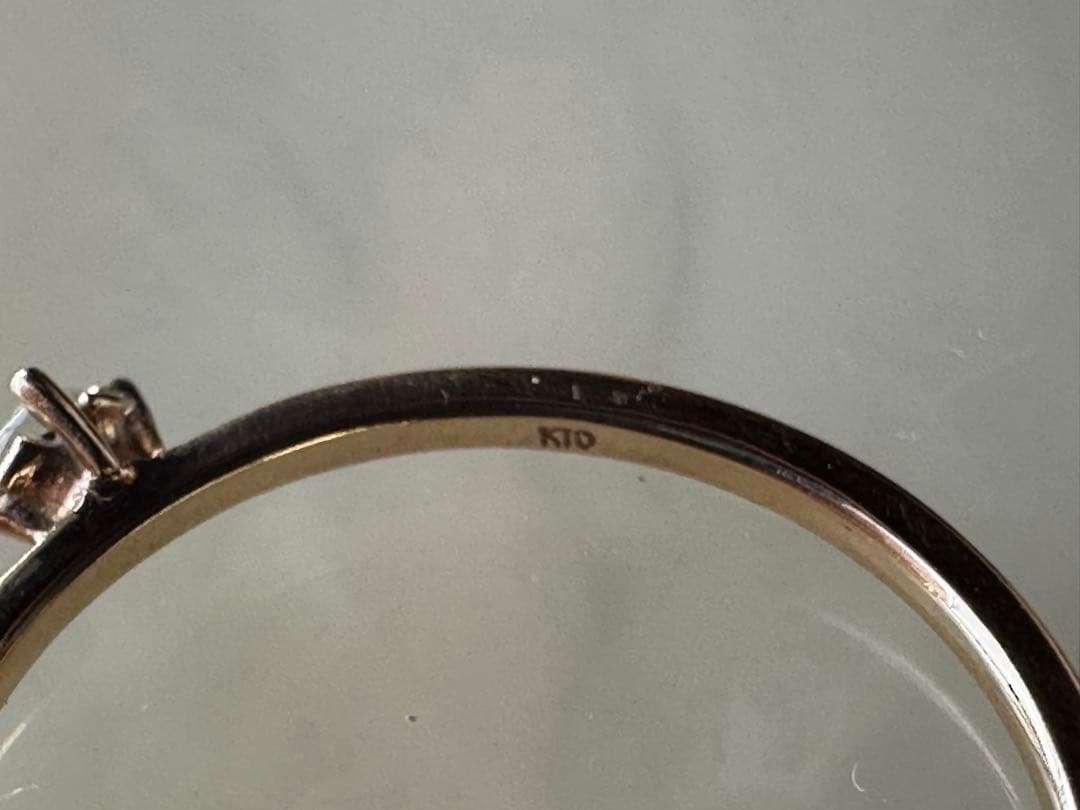 agete K10 ホワイトトパーズ リング