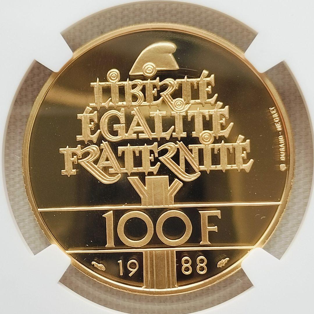 フランス 100フラン金貨 1988年 プルーフ【NGC PF 69 U.C】