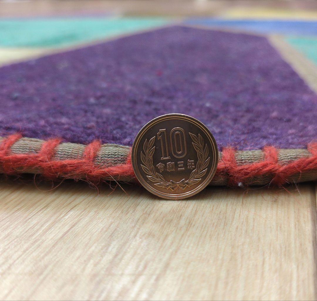 ペルシャ絨毯 パッチワーク アンティーク 80x80 手織り クリー