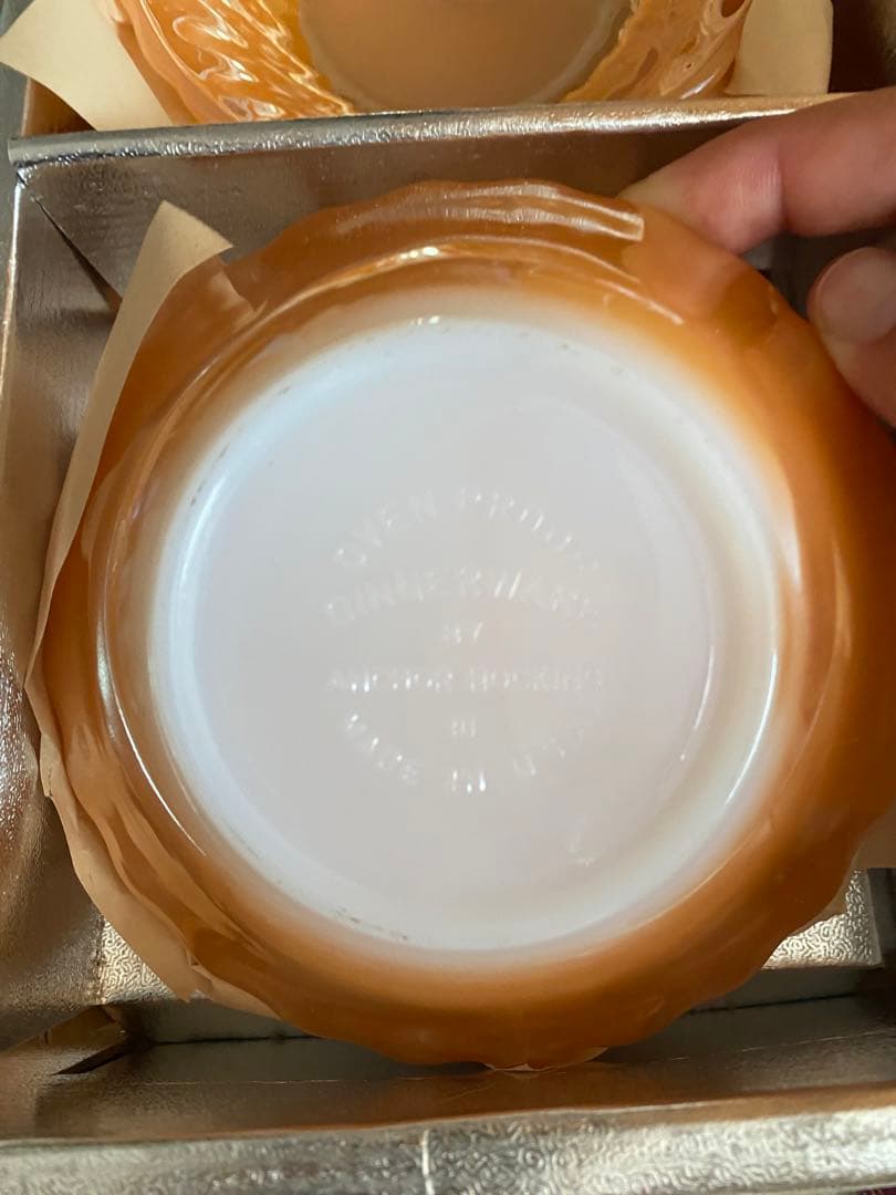 【ヴィンテージ美品】Fire King アメリカ製 オリジナル箱付き 1960年