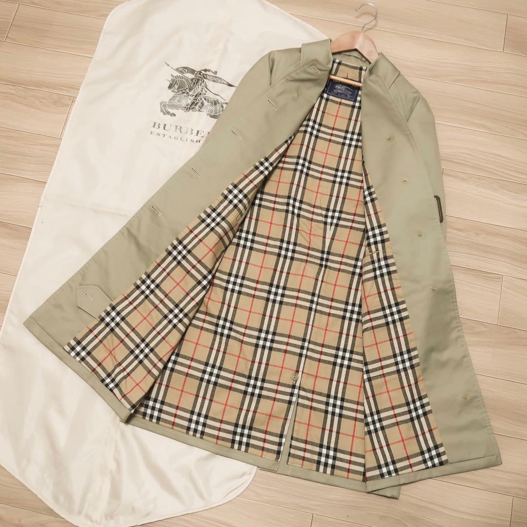 貴重 80's 英国製 ビンテージ バーバリー ステンカラーコート ベルト付き