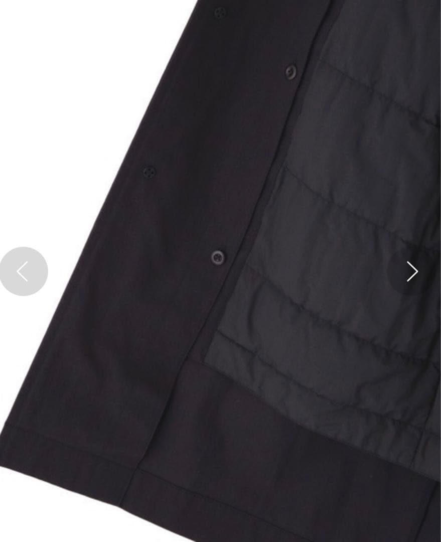 23AW MHL キルティングダウンライナー付コート