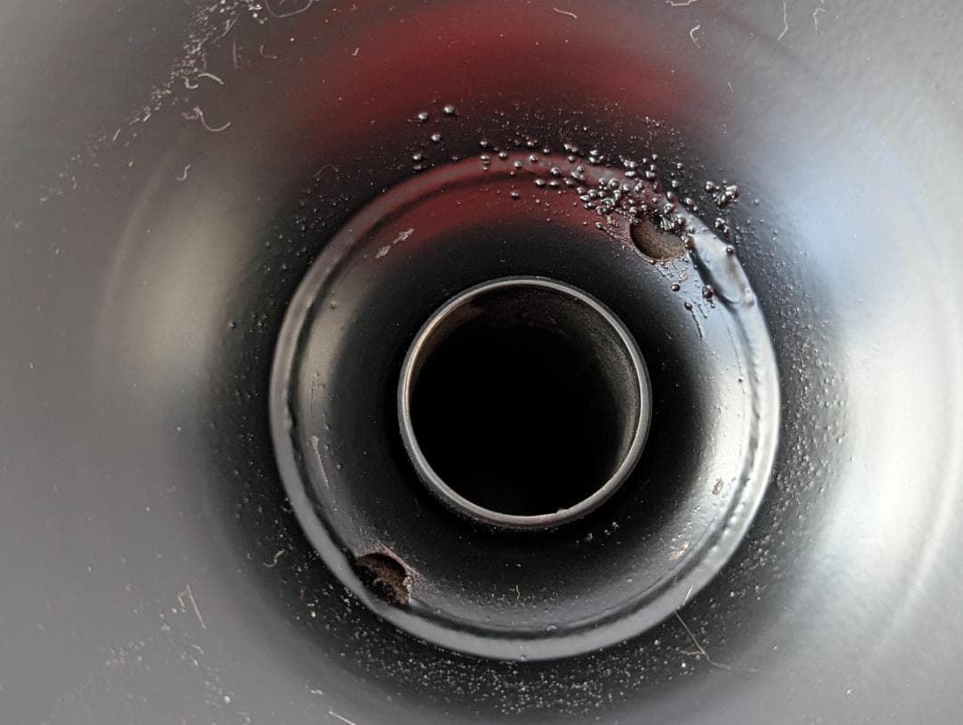 Used ペデスタル コーヒーテーブル 一本脚 ブラック Duplo 廃番 美品