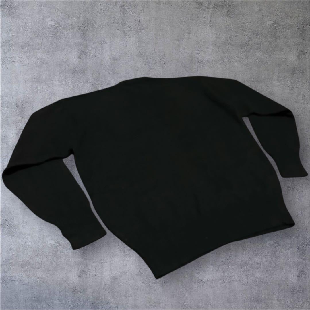 90s デッド POLO ラルフローレン ウール ニット カーディガン ブラック
