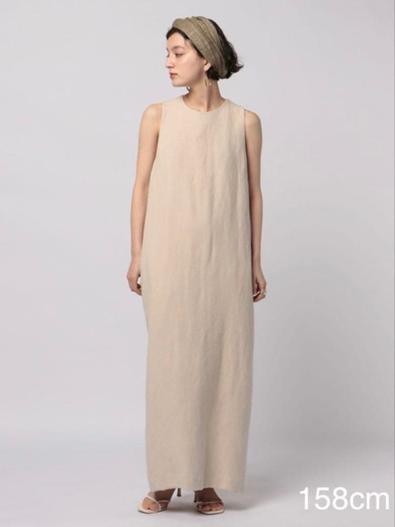 エトレトウキョウ　ETRE TOKYO リネン　バックツイスト　マキシワンピース