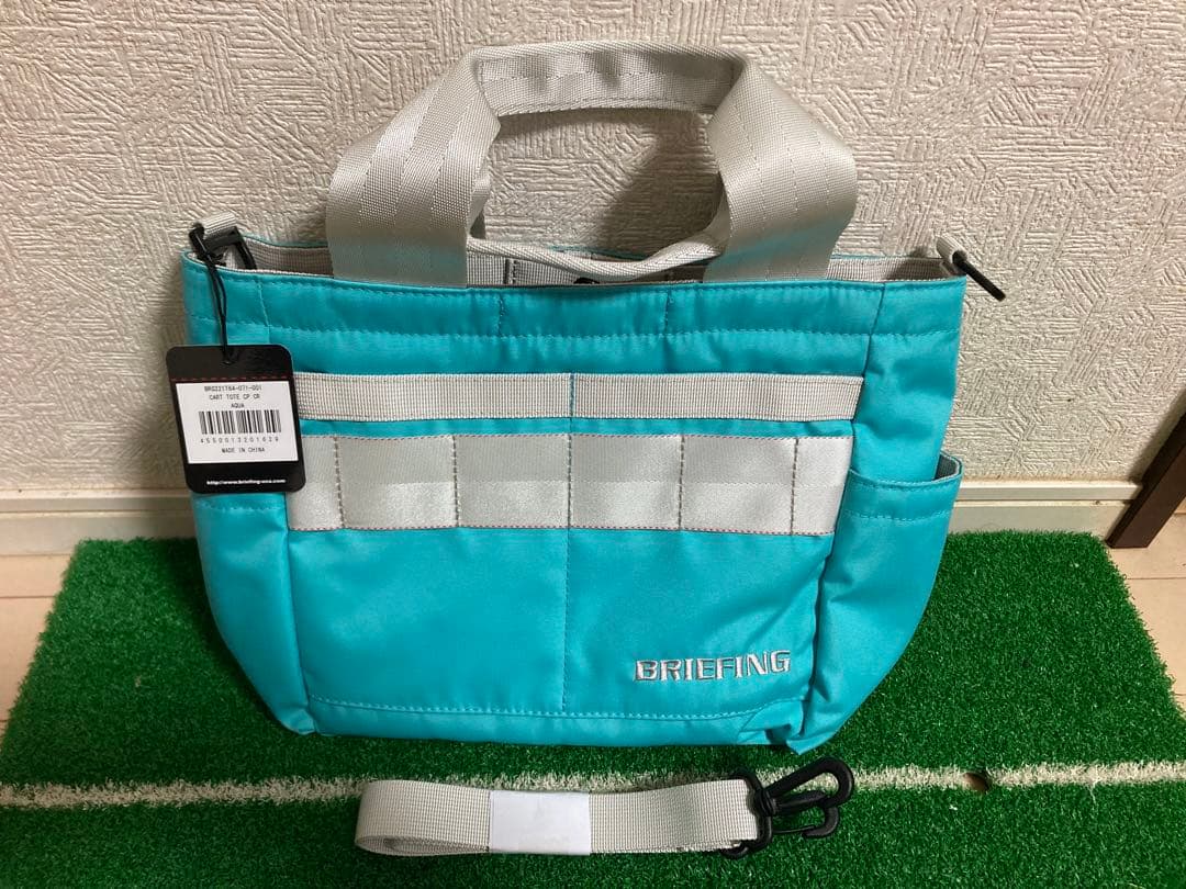 未使用品！人気のアクア！BRIEFING ブリーフィング ゴルフ カートバック