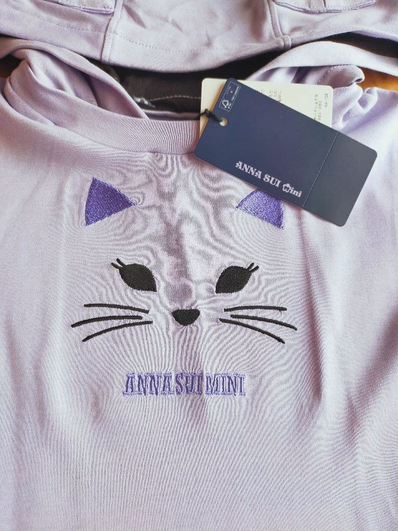 新品・105〜115 アナスイミニネコポーチ付きカットワンピース